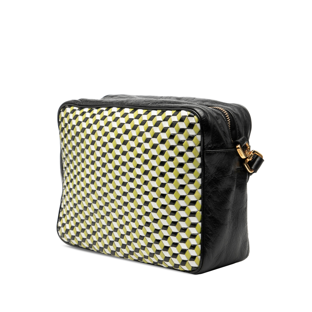 Pre-Loved Prada Leather Perspective Cubes Shoulder Bag - Picture 2 of 6